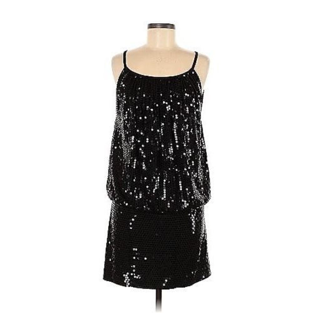 Marc Bouwer Black Sequin Dress Size 8